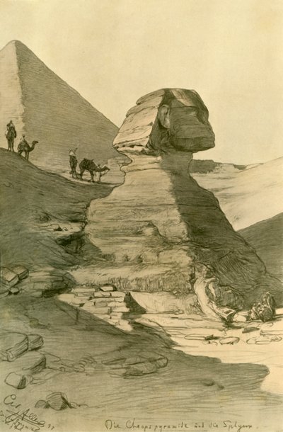 The Pyramid of Khufu and the Sphinx by Christian Wilhelm Allers