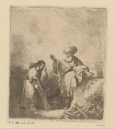 Abraham Speaks to Isaac Before the Sacrifice by Christian Wilhelm Ernst Dietrich