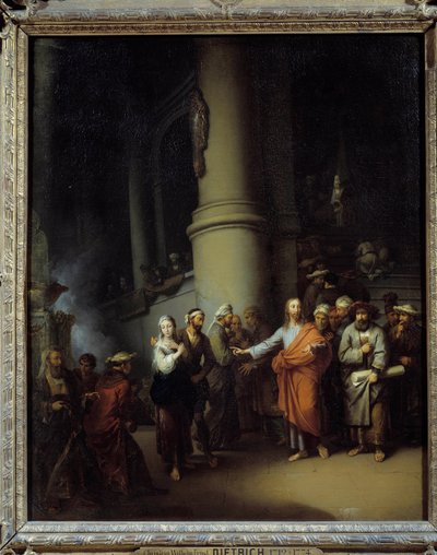 Christ and the Adulterous Woman by Christian Wilhelm Ernst Dietrich