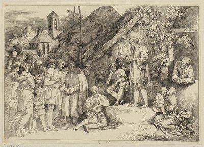 Saint James Preaching in a Village by Christian Wilhelm Ernst Dietrich