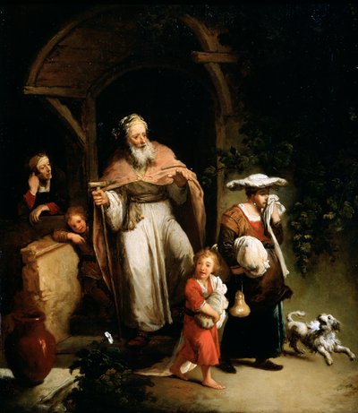 The Expulsion of Hagar, 18th century by Christian Wilhelm Ernst Dietrich