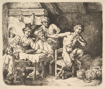 The Satyr and the Peasant by Christian Wilhelm Ernst Dietrich
