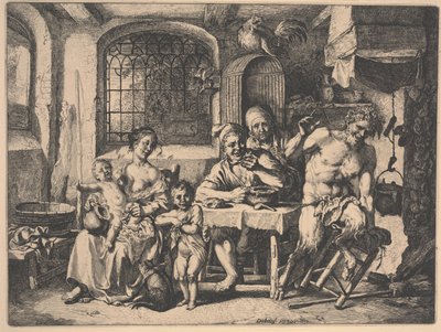 The Satyr in the House of the Peasants by Christian Wilhelm Ernst Dietrich