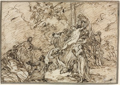 The Deposition recto and verso, second half 18th century by Christian Wink