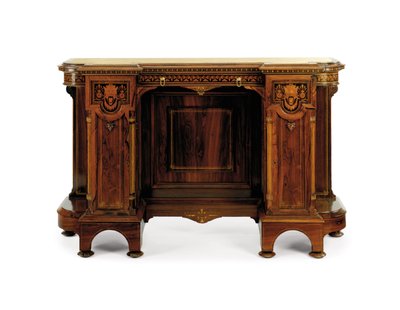 Renaissance revival marquetry sideboard by Christian and Gustave Herter