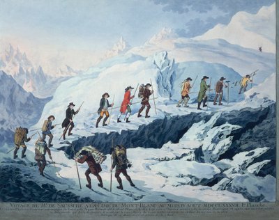 Horace-Benedict de Saussure Climbing the Summit of Mont Blanc in August 1787 by Christian von Mechel