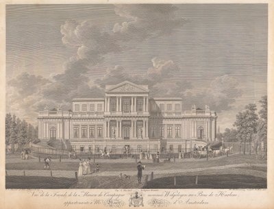 Welgelegen: View of the Facade of the Country House named Welgelegen in the Woods of Harlem, Belonging to Mr. Henry Hope of Amsterdam by Christian von Mechel