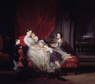 Portrait of Grand Duchess Maria Nikolayevna with Her Children by Christina Robertson