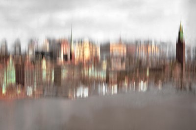 Abstract City Glow by Christina Sillen