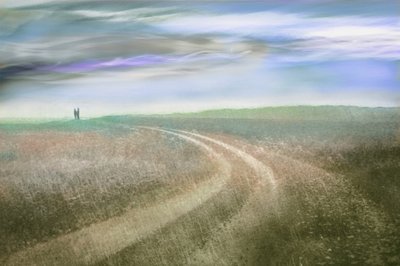 Distant Figures Purple Sky by Christina Sillen