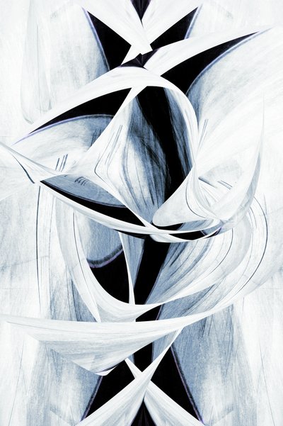 Elegant Monochrome Swirl by Christina Sillen