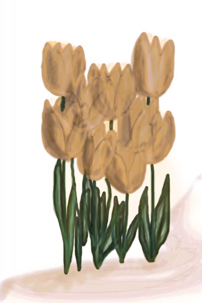 Soft Beige Tulips by Christina Sillen