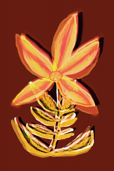 Vibrant Abstract Bloom by Christina Sillen