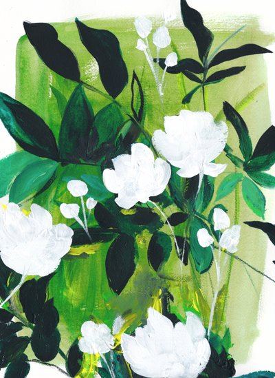 Lush White Blooms by Christine Lindstrom