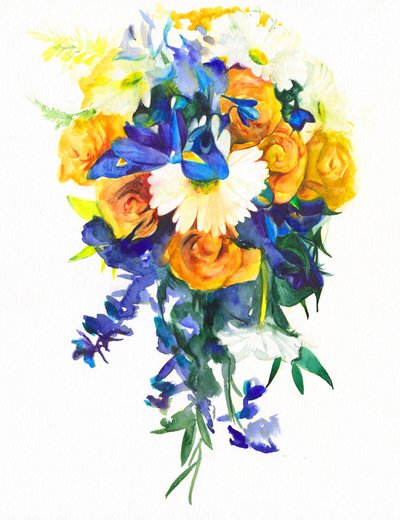 Vibrant Floral Cascade by Christine Lindstrom