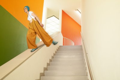 Colorful Geometric Stride by Christine von Diepenbroek