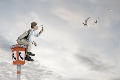 Curious Man Sky Gazing by Christine von Diepenbroek