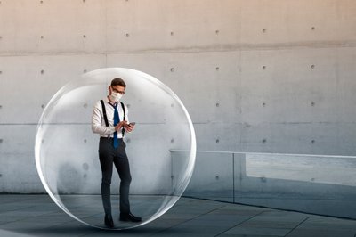 Man In Social Bubble by Christine von Diepenbroek