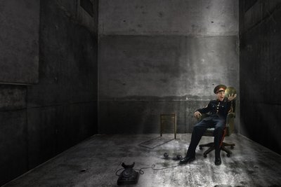 Shocked Officer Concrete Room by Christine von Diepenbroek