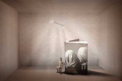 Surreal Nude Contemplation by Christine von Diepenbroek