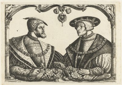 Charles V and Ferdinand I by Christoffel Bockstorffer