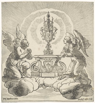 Two Angels Adoring the Host by Christoffel Jegher