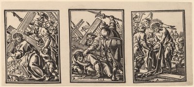 Three Scenes on the Road to Calvary by Christoffel Jegher after Anthonis Sallaert