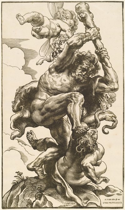 Hercules Fighting the Fury and the Discord by Christoffel Jegher after Sir Peter Paul Rubens