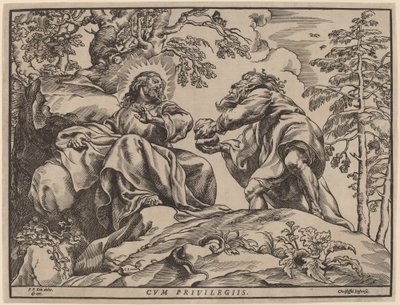 The Temptation of Christ by the Devil by Christoffel Jegher after Sir Peter Paul Rubens