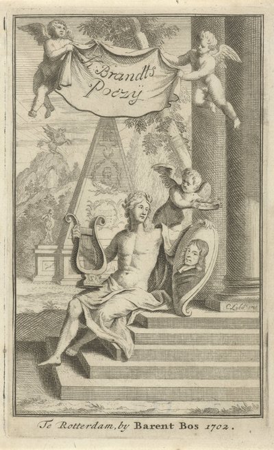 Apollo with Portrait of Caspar Brandt by Christoffel Lubienitzki