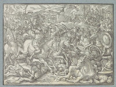 Battle by a Cliff by Christoffel van Sichem (I)