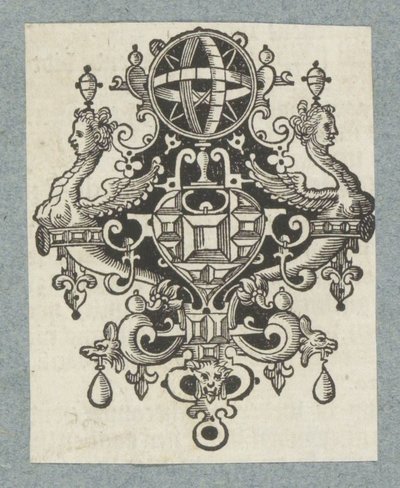 Ornament with Gemstones and Celestial Globe by Christoffel van Sichem (II) (possibly)