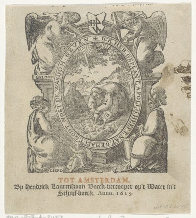 Title Vignette with a Man Planting Crops by Christoffel van Sichem (II) (possibly)