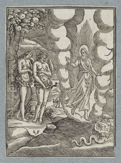 Adam and Eve Ashamed of Their Nakedness by Christoffel van Sichem (II)