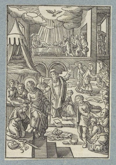 Apostles Baptizing New Believers in Jerusalem by Christoffel van Sichem (II)