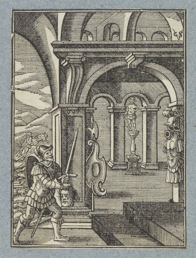 Head of Saul Brought into the Temple of the Philistines by Christoffel van Sichem (II)