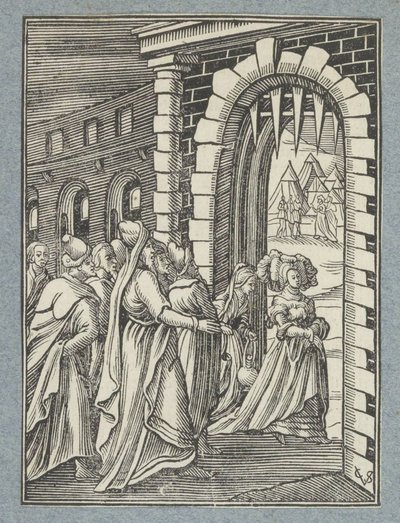 Judith and Her Maidservant on the Way to Holofernes by Christoffel van Sichem (II)