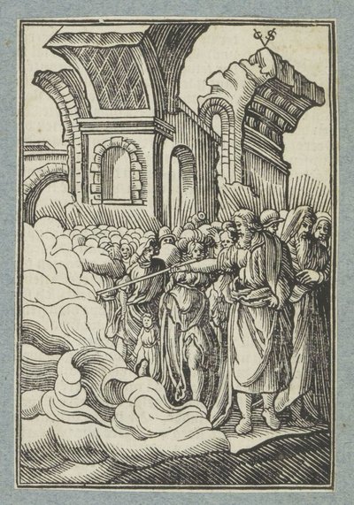 Moses Parts the Water with His Staff by Christoffel van Sichem (II)