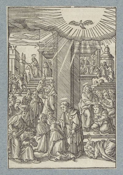 Peter, John, and Philip Blessing Believers in Samaria by Christoffel van Sichem (II)