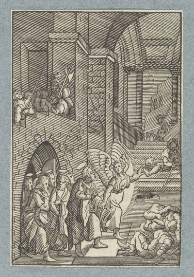 Peter and the Other Apostles Freed from Prison by an Angel by Christoffel van Sichem (II)