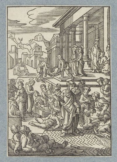 Peter Heals the Sick with His Shadow by Christoffel van Sichem (II)