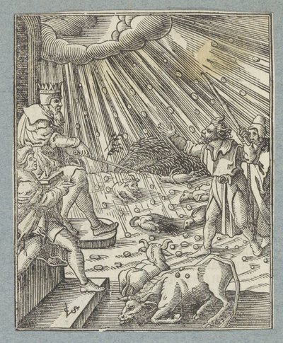 Plague of Cattle Disease or Plague of Hail and Thunder by Christoffel van Sichem (II)
