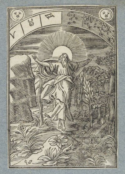 Fourth Day of Creation: Creation of Sun, Moon, and Stars by Christoffel van Sichem (II)
