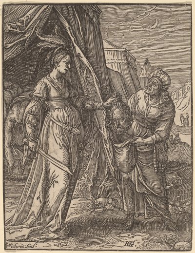 Judith with the Head of Holofernes by Christoffel van Sichem I, after Hendrik Goltzius