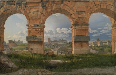 View Through Three Arches of the Colosseum. 1815 by Christoffer Wilhelm Eckersberg