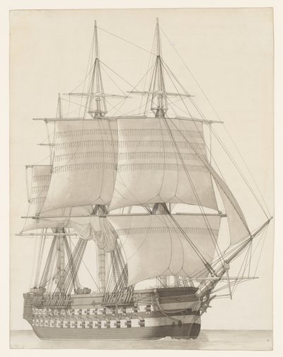 Vessel of the Russian Line by Christoffer Wilhelm Eckersberg