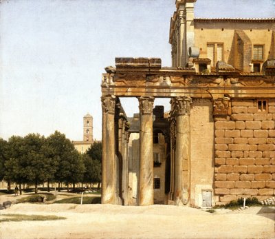 View of the Via Sacra, Rome by Christoffer Wilhelm Eckersberg