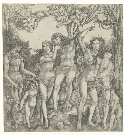 Allegory of Love with Couples and Cupid in Landscape by Christoforo di Michele Robetta