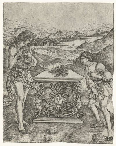 Cain and Abel Offering a Lamb on the Altar by Christoforo di Michele Robetta