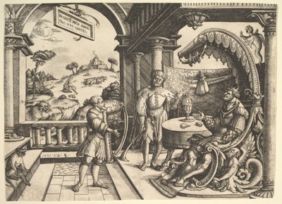 David Playing the Harp Before Saul by Christoph Bockstorffer
